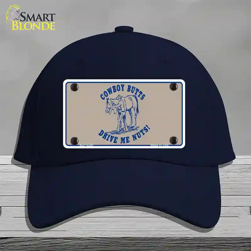 Cowboy Butts Novelty License Plate Hat Cotton / Navy