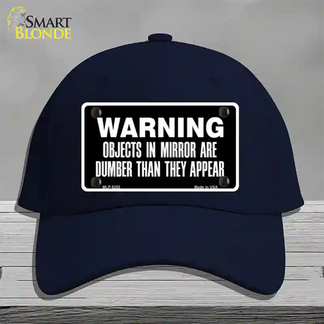 Objects In Mirror Novelty License Plate Hat Cotton / Navy