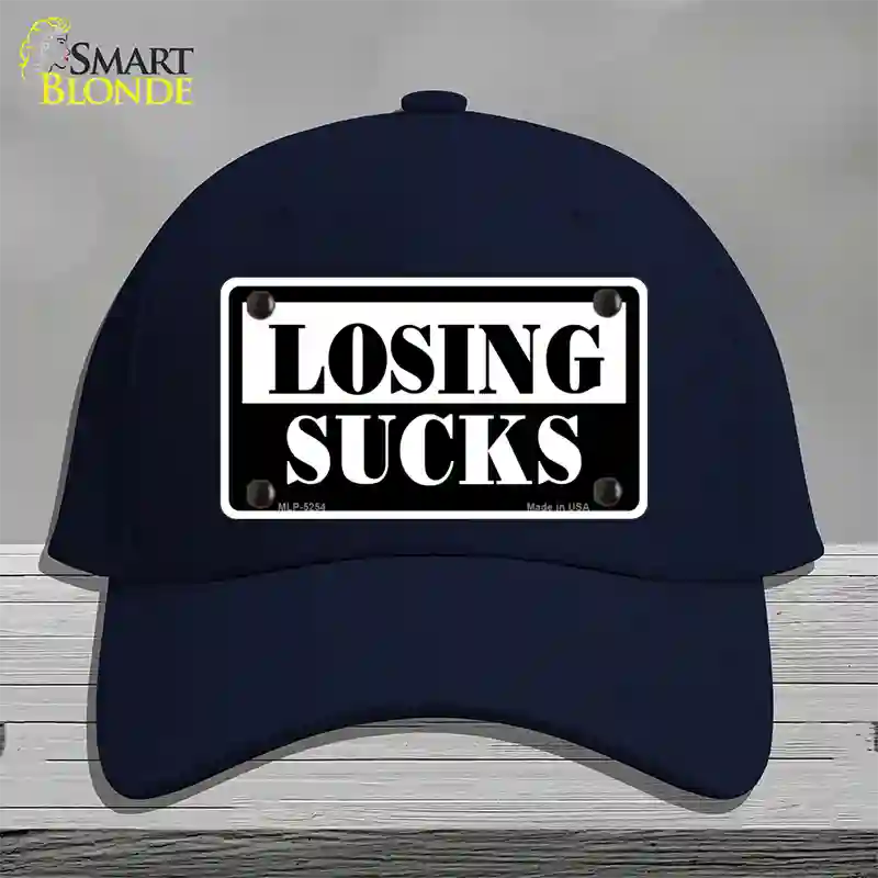 Losing Sucks Novelty License Plate Hat Cotton / Navy