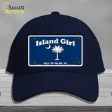 Island Girl Novelty License Plate Hat Cotton / Navy