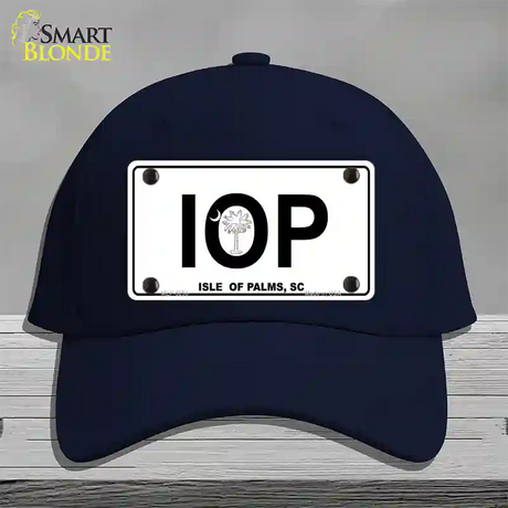 IOP Isle of Palms Novelty License Plate Hat Cotton / Navy