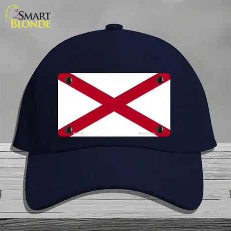 Alabama State Flag Novelty License Plate Hat Sign Cotton / Navy