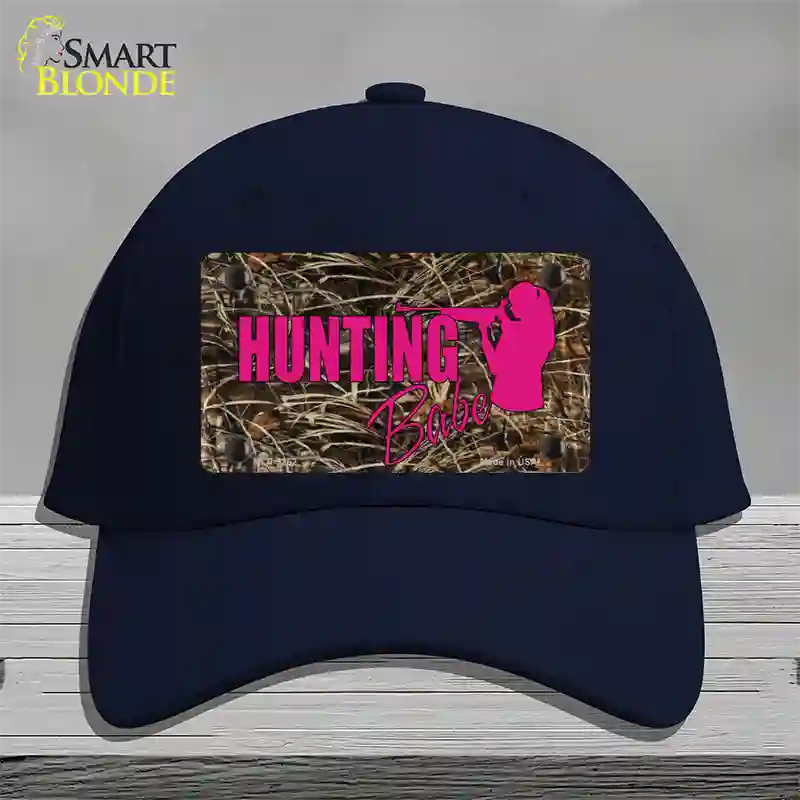 Hunting Babe Novelty License Plate Hat Cotton / Navy