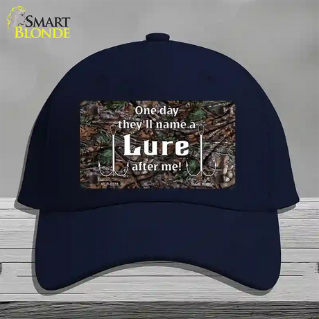 Name A Lure After Me Novelty License Plate Hat Cotton / Navy