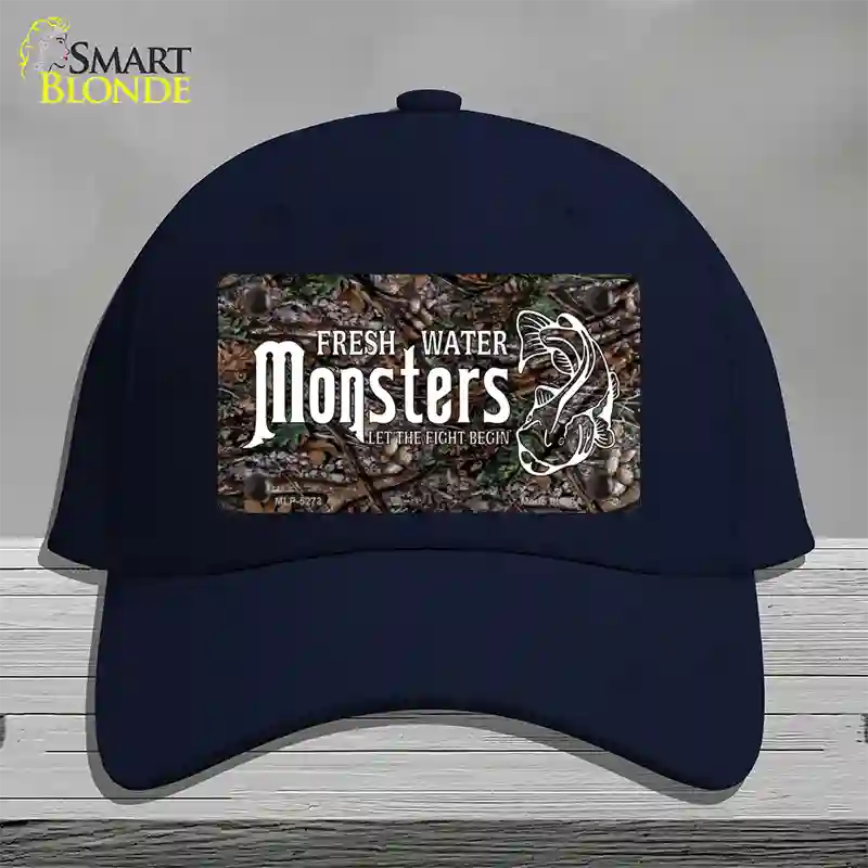 Fresh Water Monsters Novelty License Plate Hat Cotton / Navy