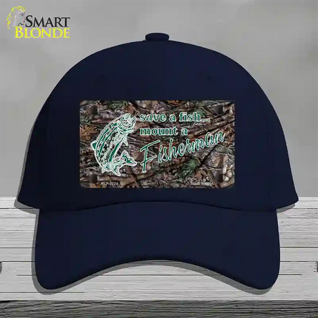 Save A Fish Novelty License Plate Hat Cotton / Navy