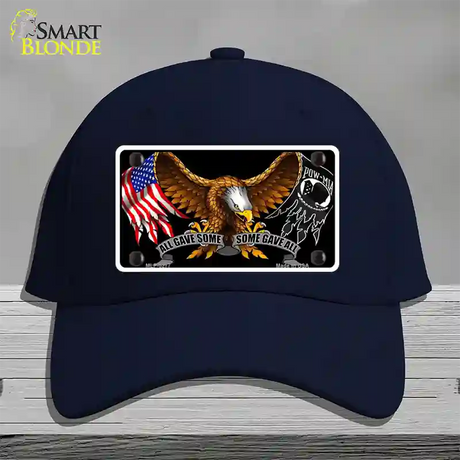 POW MIA All Gave Some Some Gave All Novelty License Plate Hat Cotton / Navy