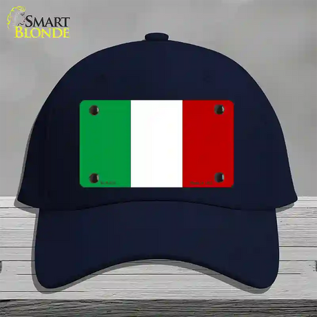 Italy Flag Novelty License Plate Hat Cotton / Navy