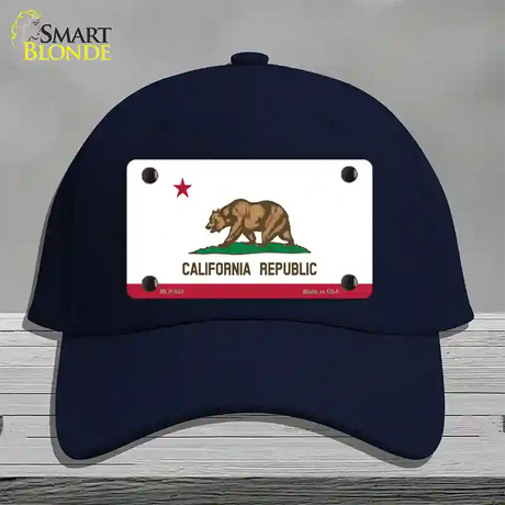 California State Flag Novelty License Plate Hat Cotton / Navy