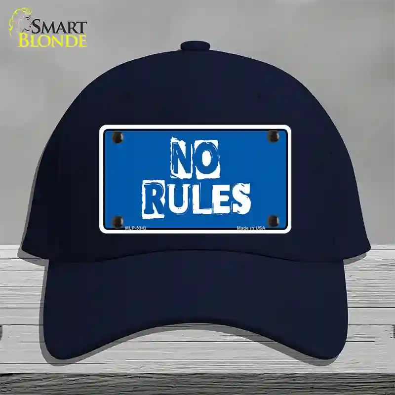 No Rules Novelty License Plate Hat Cotton / Navy