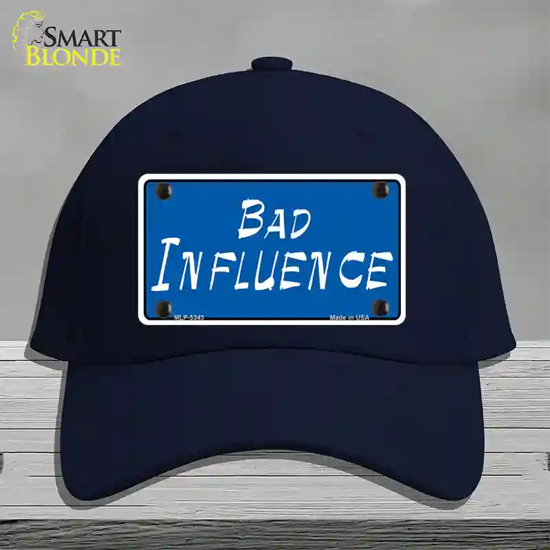 Bad Influence Novelty License Plate Hat Cotton / Navy