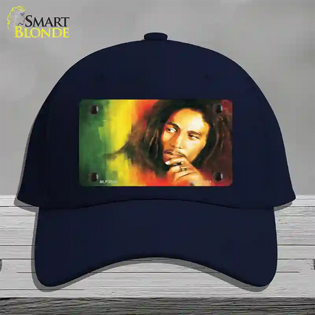 Bob Marley Novelty License Plate Hat Cotton / Navy