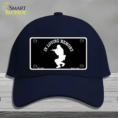 In Loving Memory Squatting Novelty License Plate Hat Cotton / Navy