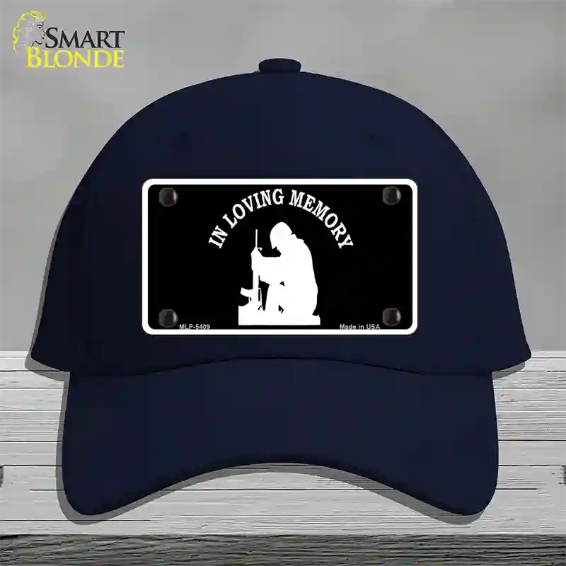 In Loving Memory Sitting Novelty License Plate Hat Cotton / Navy