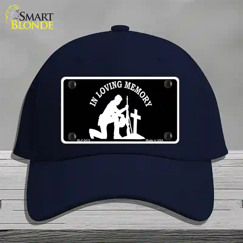 In Loving Memory Cross Novelty License Plate Hat Cotton / Navy