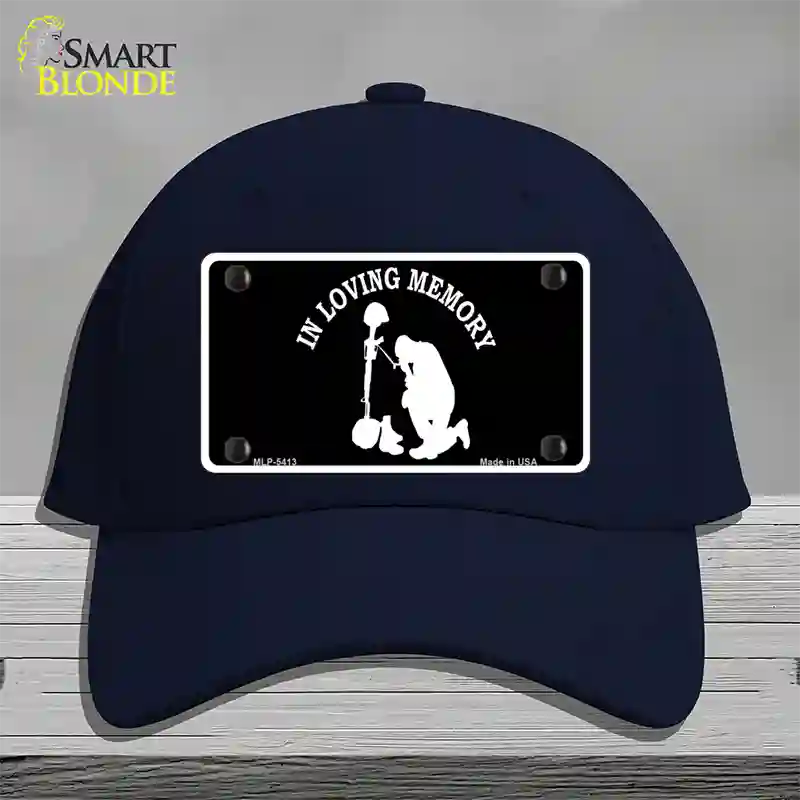 In Loving Memory Kneeling Novelty License Plate Hat Cotton / Navy