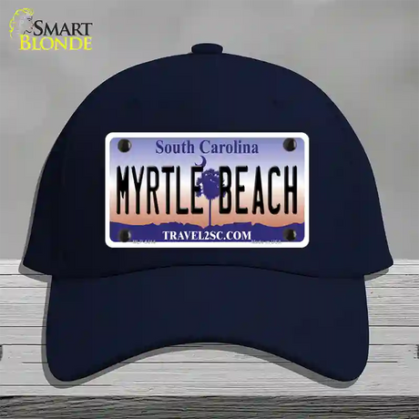 Myrtle Beach South Carolina Novelty License Plate Hat Cotton / Navy