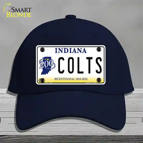 Colts Indiana Bicentennial Novelty License Plate Hat Cotton / Navy