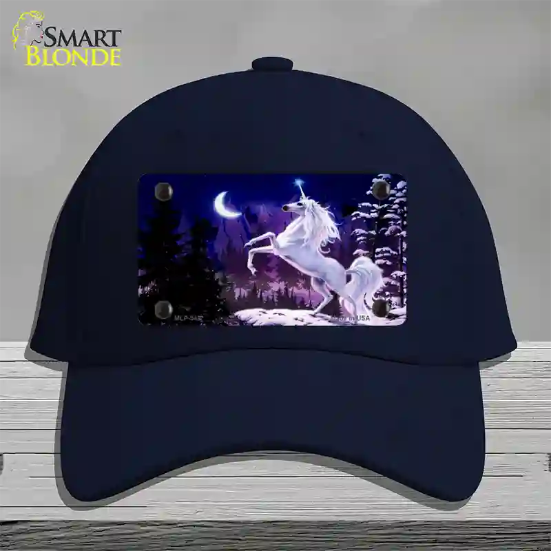 Unicorn Novelty License Plate Hat Cotton / Navy