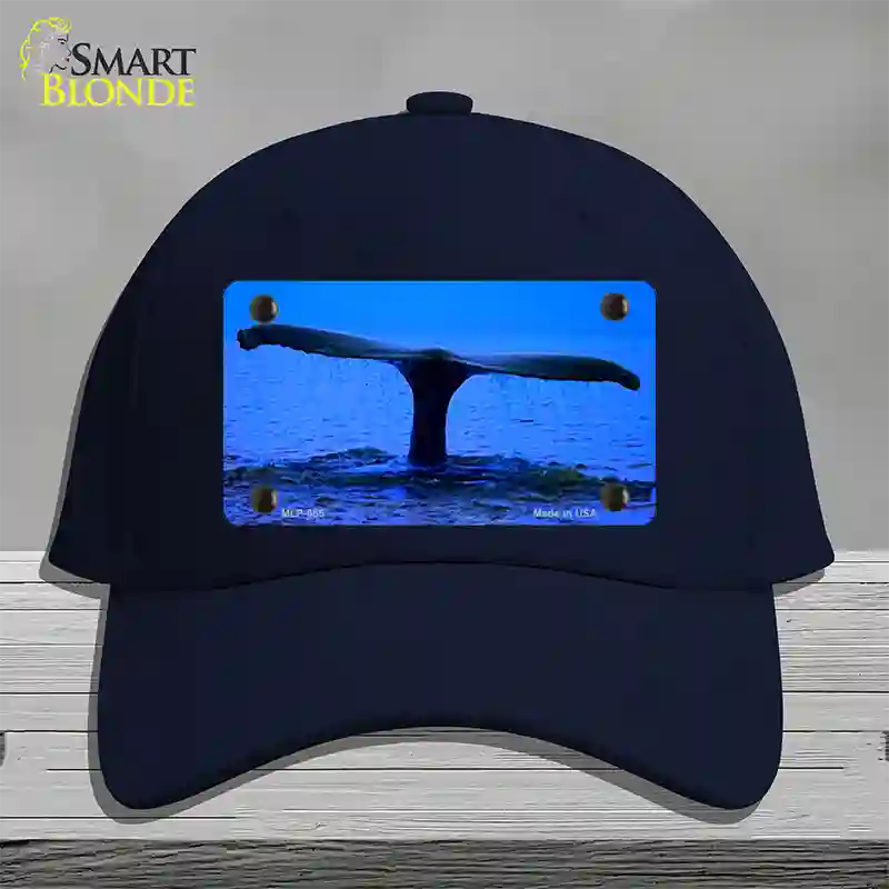 Whale Tail Novelty License Plate Hat Cotton / Navy