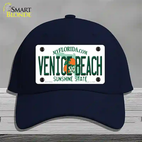 Venice Beach Florida Novelty License Plate Hat Cotton / Navy