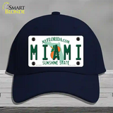 Miami Florida Novelty License Plate Hat Cotton / Navy