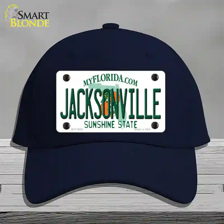 Jacksonville Florida Novelty License Plate Hat Cotton / Navy