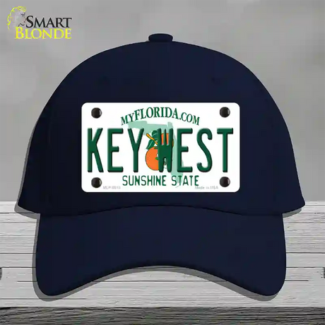 Key West Florida Novelty License Plate Hat Cotton / Navy