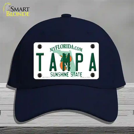 Tampa Florida Novelty License Plate Hat Cotton / Navy