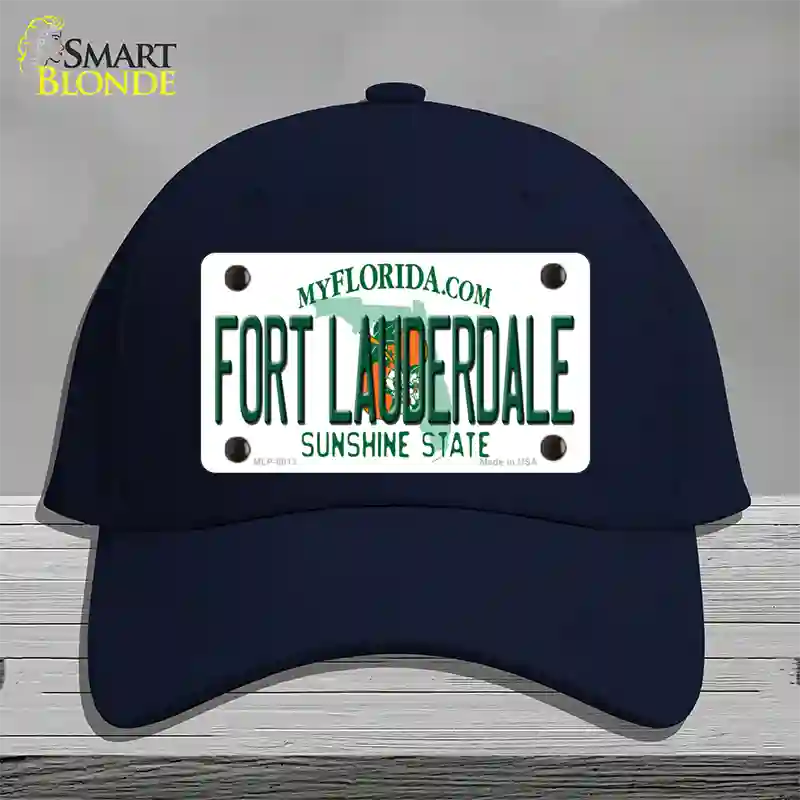 Fort Lauderdale Florida Novelty License Plate Hat Cotton / Navy