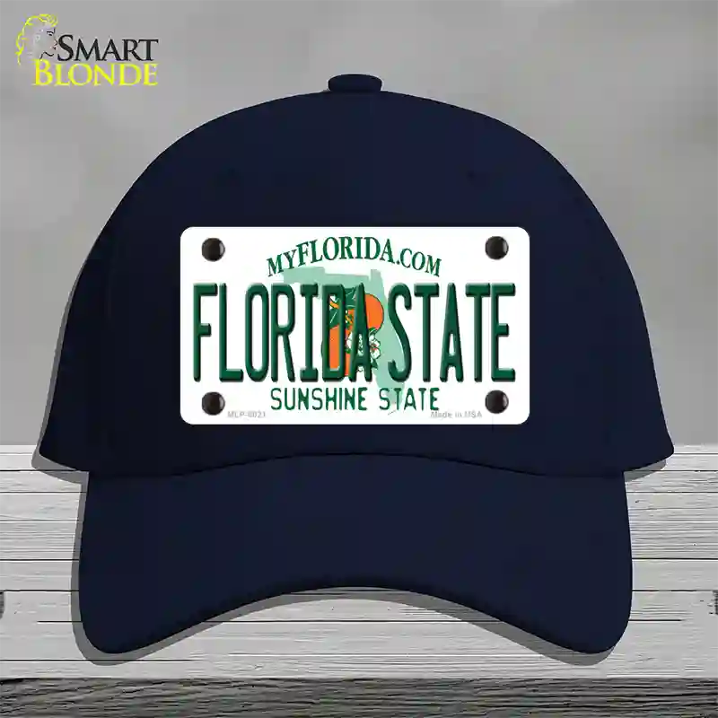 Florida State Univ Novelty License Plate Hat Cotton / Navy