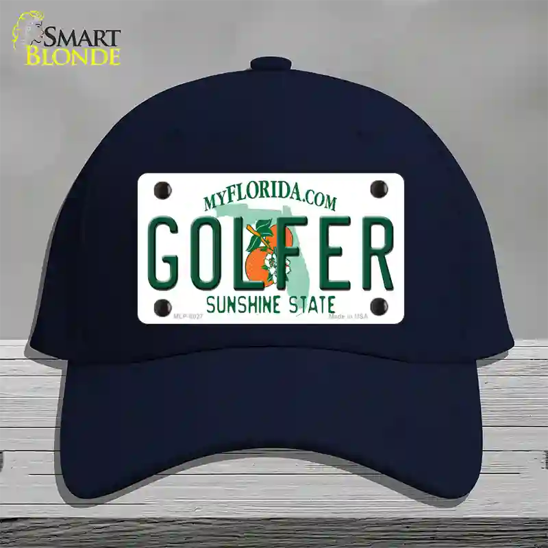 Golfer Florida Novelty License Plate Hat Cotton / Navy