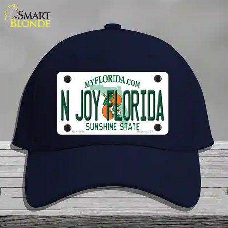 N Joy Florida Novelty License Plate Hat Cotton / Navy