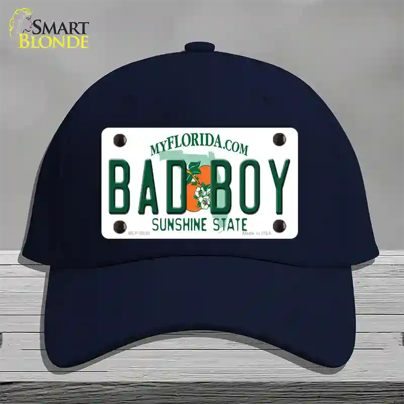 Bad Boy Florida Novelty License Plate Hat Cotton / Navy