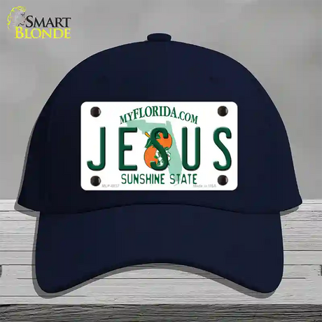 Jesus Florida Novelty License Plate Hat Cotton / Navy