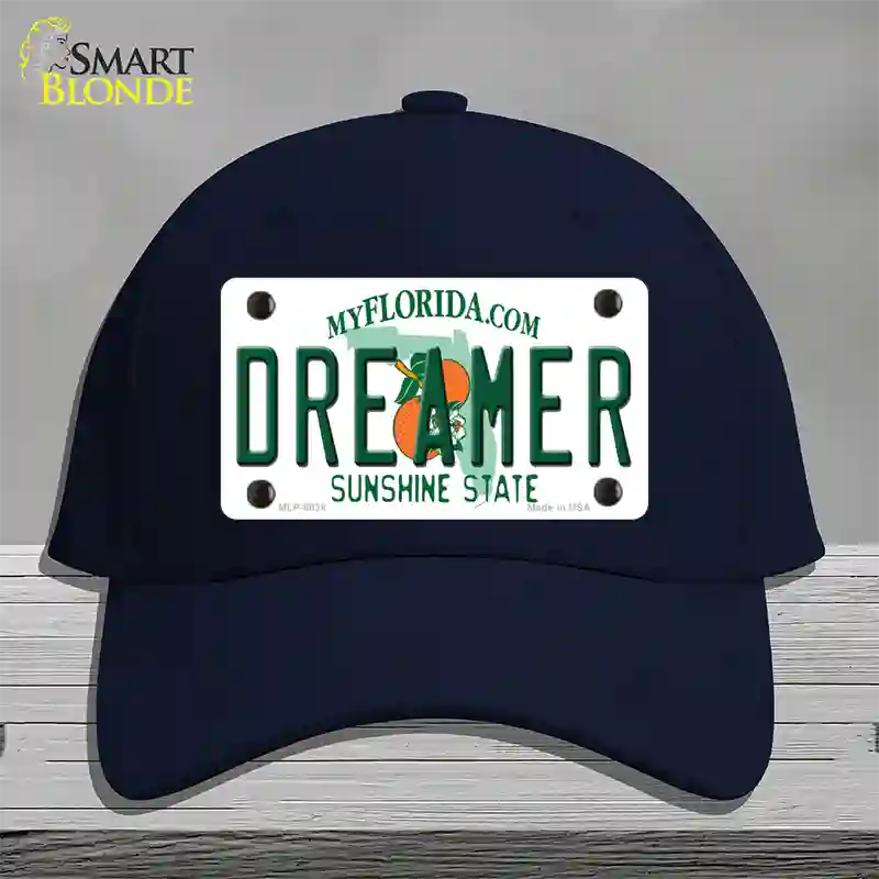 Dreamer Florida Novelty License Plate Hat Cotton / Navy