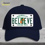 Believe Florida Novelty License Plate Hat Cotton / Navy