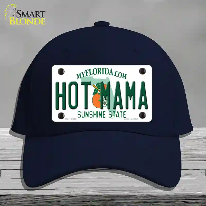 Hot Mama Florida Novelty License Plate Hat Cotton / Navy