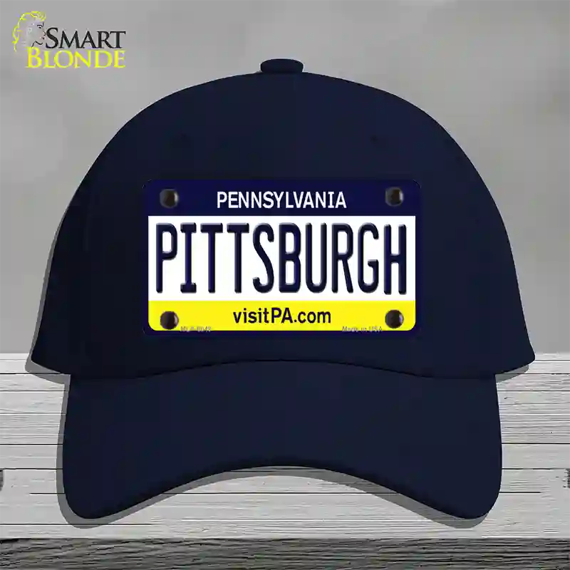 Pittsburgh Pennsylvania State Novelty License Plate Hat Cotton / Navy