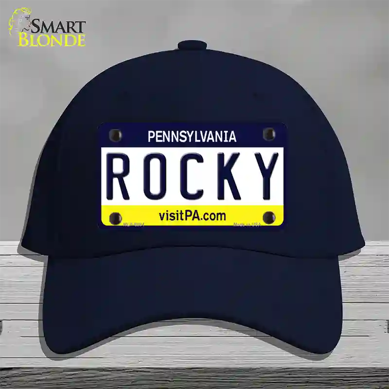 Rocky Pennsylvania State Novelty License Plate Hat Cotton / Navy