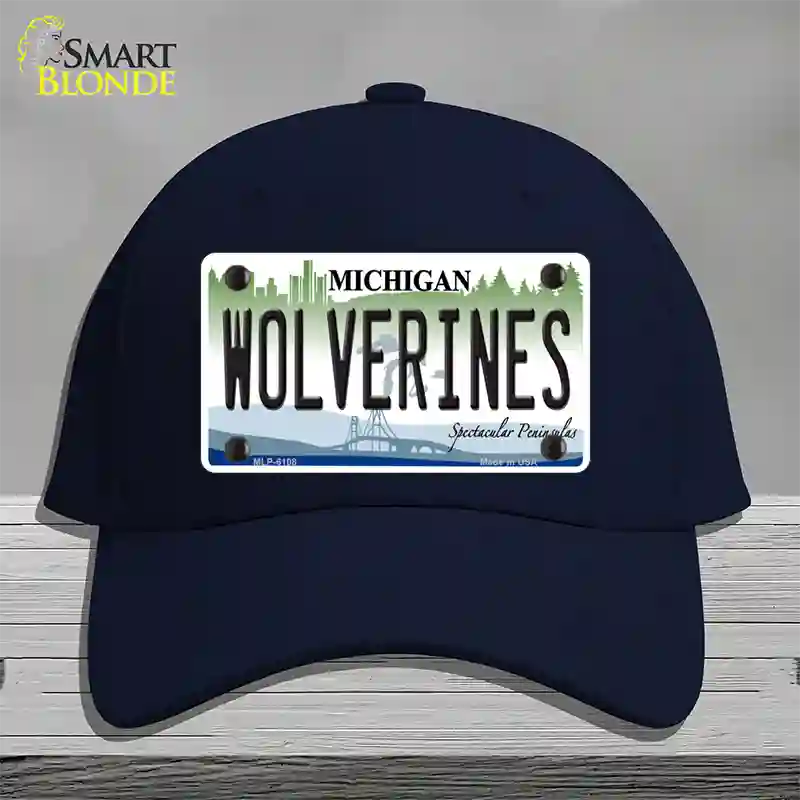 Michigan Wolverines Novelty License Plate Hat Cotton / Navy