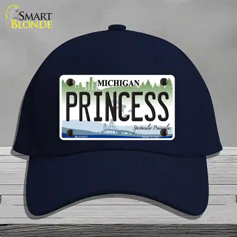 Princess Michigan Novelty License Plate Hat Cotton / Navy