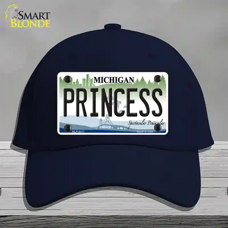 Princess Michigan Novelty License Plate Hat Cotton / Navy