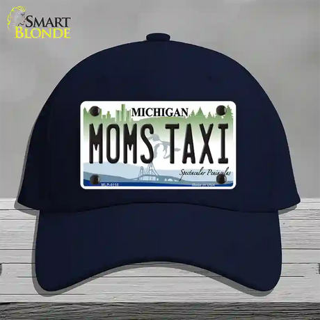 Moms Taxi Michigan Novelty License Plate Hat Cotton / Navy