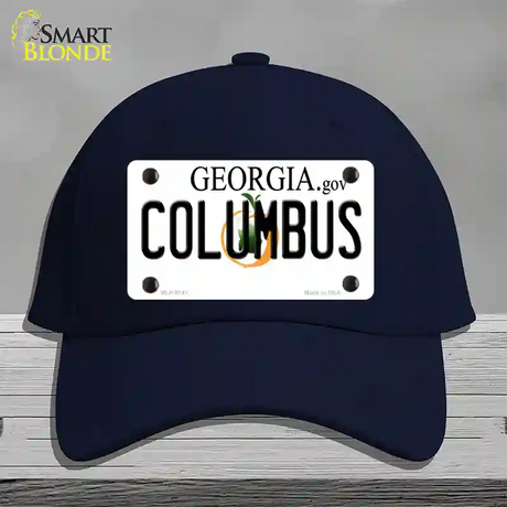 Columbus Georgia Novelty License Plate Hat Cotton / Navy