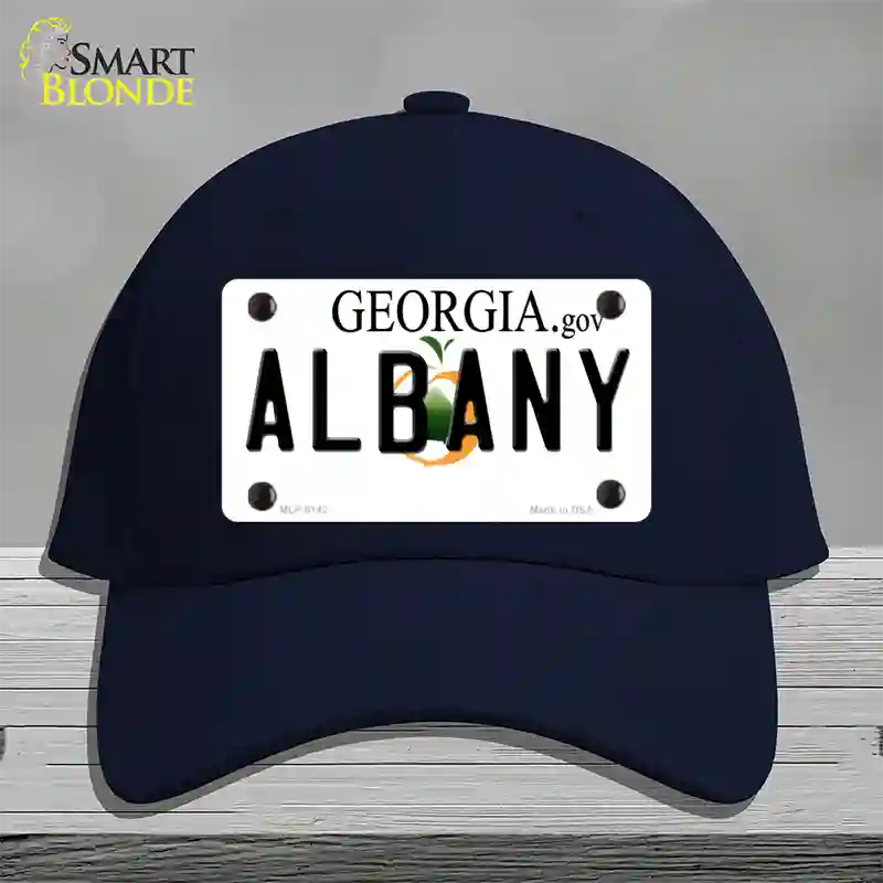 Albany Georgia Novelty License Plate Hat Cotton / Navy