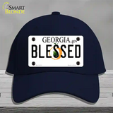 Blessed Georgia Novelty License Plate Hat Cotton / Navy