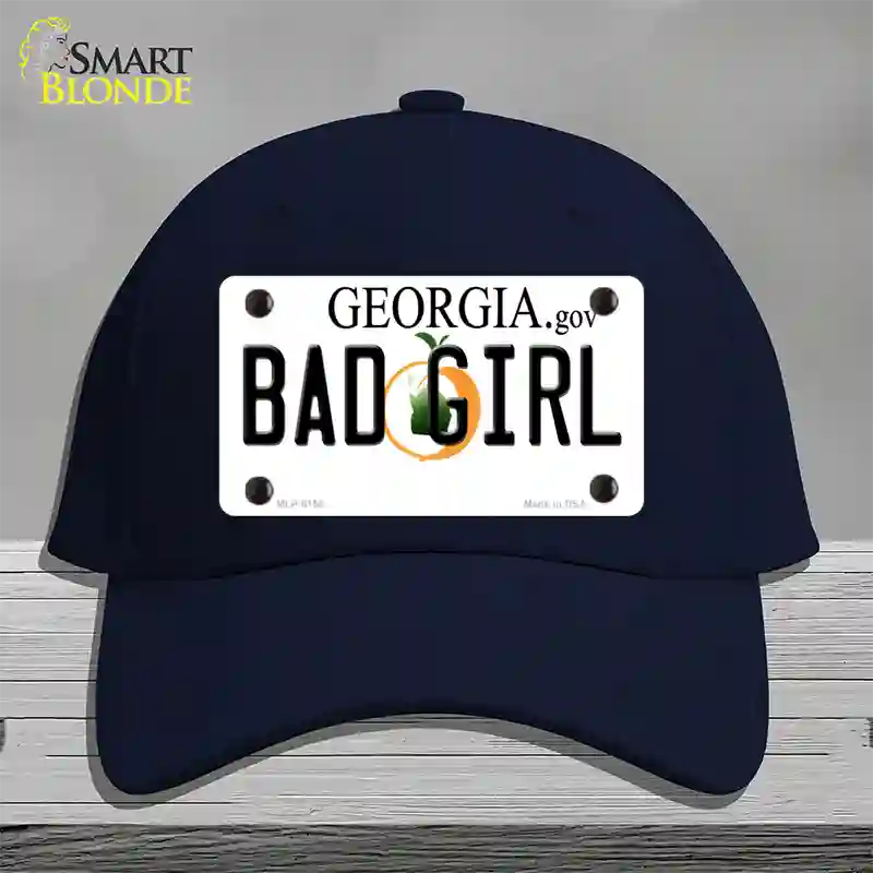 Bad Girl Georgia Novelty License Plate Hat Cotton / Navy