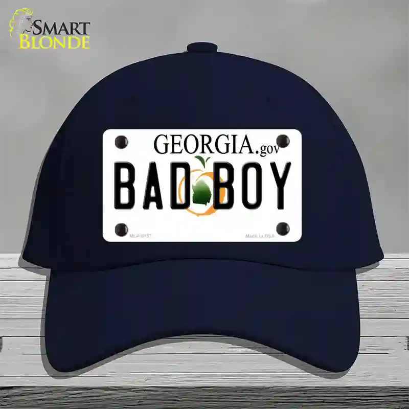 Bad Boy Georgia Novelty License Plate Hat Cotton / Navy