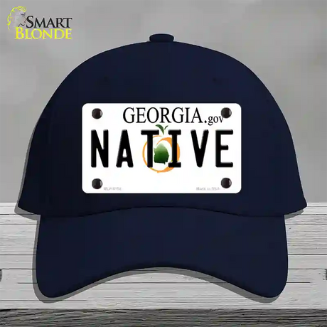 Native Georgia Novelty License Plate Hat Cotton / Navy